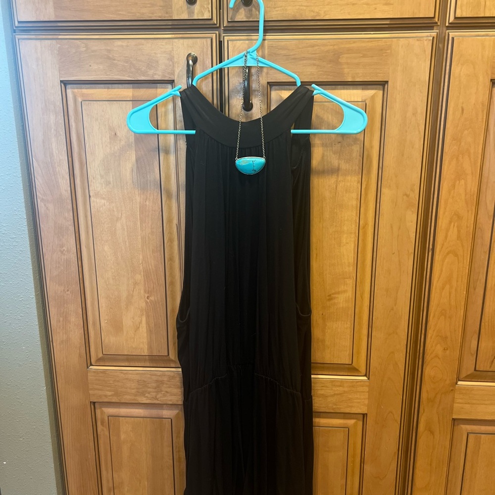 Black High Neck Romper
